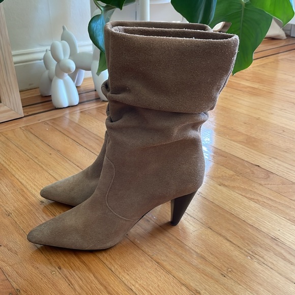 Kenzie heeled mid calf boots color tan size 6.5 - Picture 2 of 6